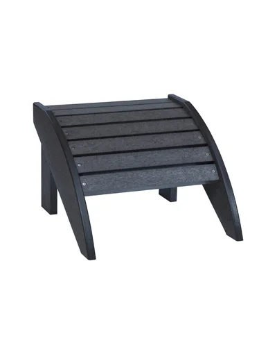 Black recycled plastic footstool – Mobek