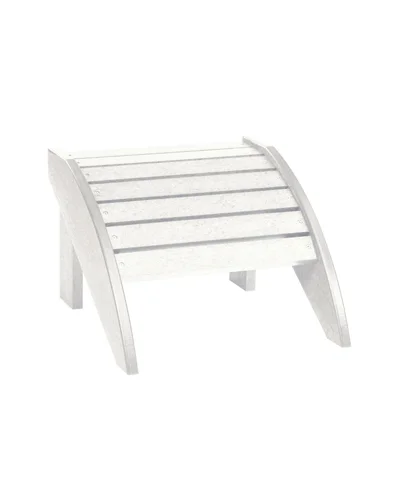 White recycled plastic footstool – Mobek