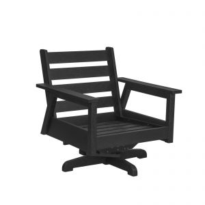 Tofino Swivel Chair in Black | Mobek