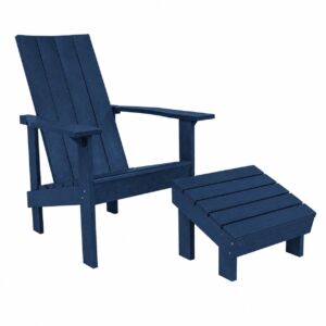 Modern Adriondack and Footstool navy